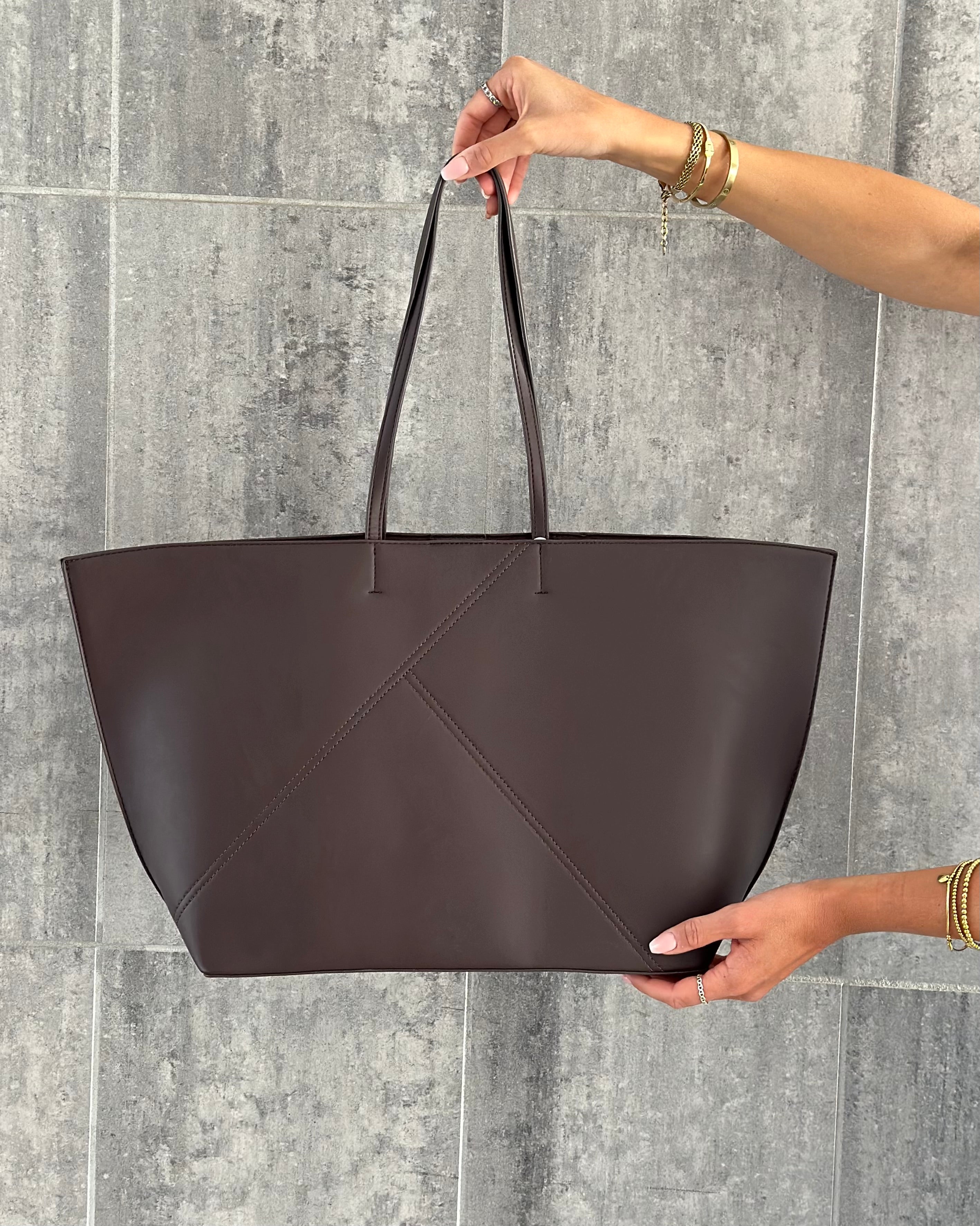VERO MODA - ALLISON SHOPPER BAG - CHOCOLATE TORTE