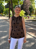 MARTA - LUCINA TOP 2319 - BROWN/DOT