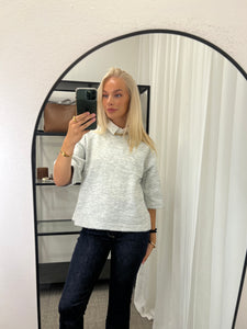 ONLY - SIMONI 3/4 PULLOVER - LIGHT GREY MELANGE