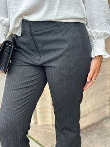 FIVE UNITS - CLARA FLARE - CHARCOAL PINSTRIPE