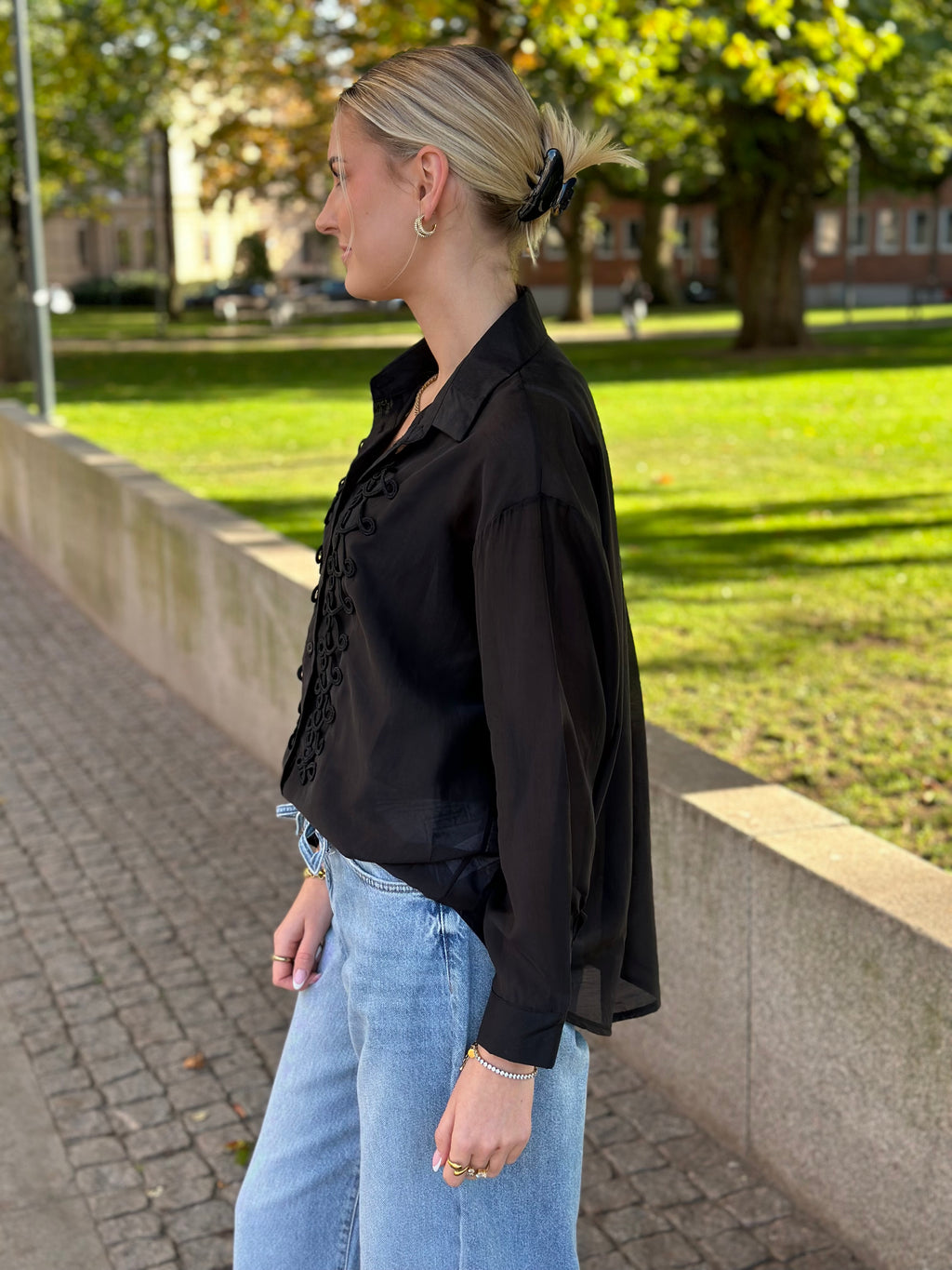 MARTA - SECRET SHIRT 68974 - BLACK