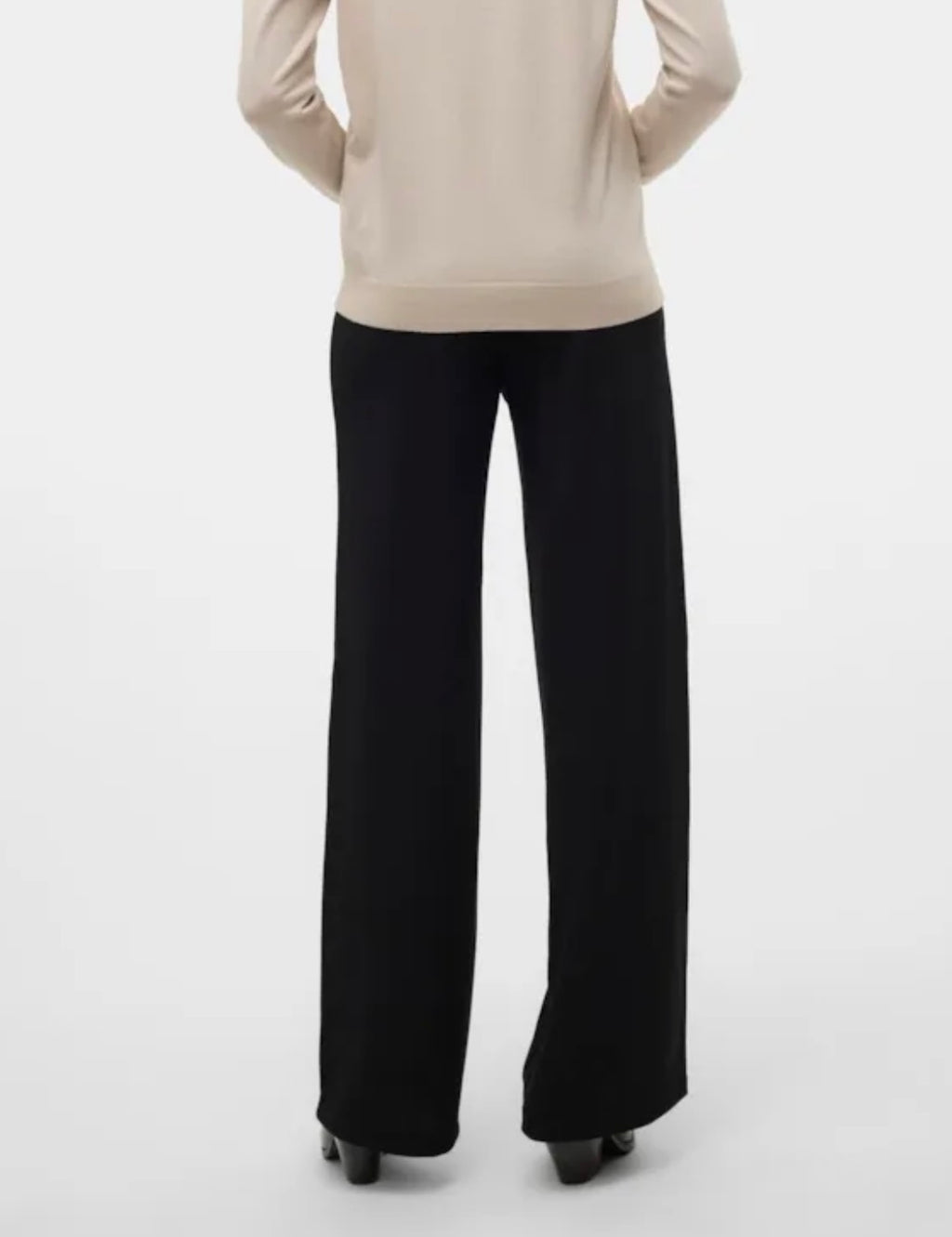 VERO MODA - BERLIN ZAMIRA MW WIDE PANT - BLACK