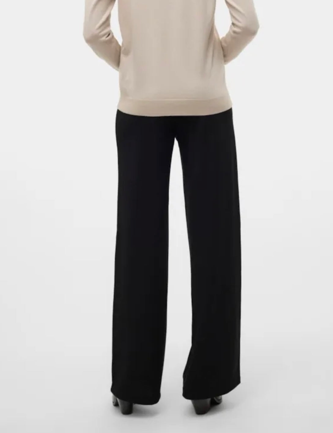 VERO MODA - BERLIN ZAMIRA MW WIDE PANT - BLACK