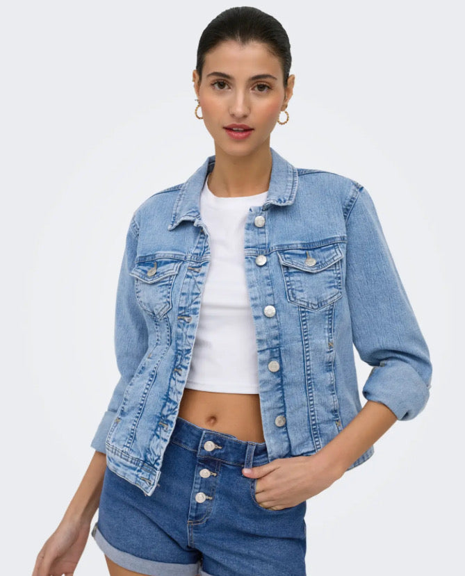 ONLY - WONDER JACKET - LIGHT BLUE DENIM