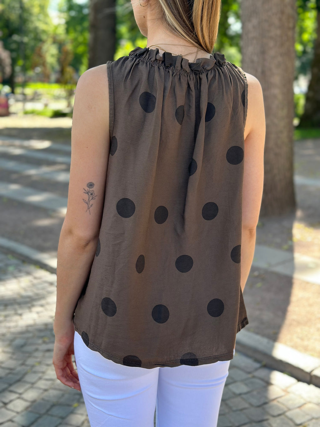 MARTA - LUCINA TOP 2319 - BROWN/DOT