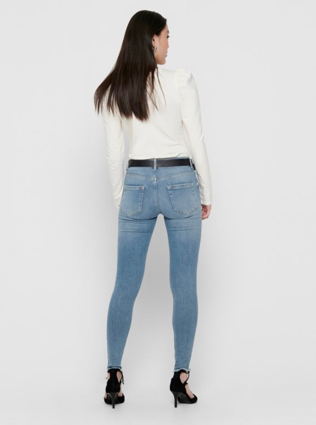 ONLY - BLUSH MID SK AK RW DNM - LIGHT BLUE DENIM