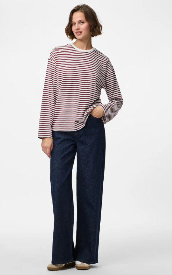 PIECES - SADIE LS TOP - TAWNY PORT