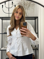 Ladda upp bild till gallerivisning, JDY - MIO L/S FITTED V-NECK SHIRT -WHITE
