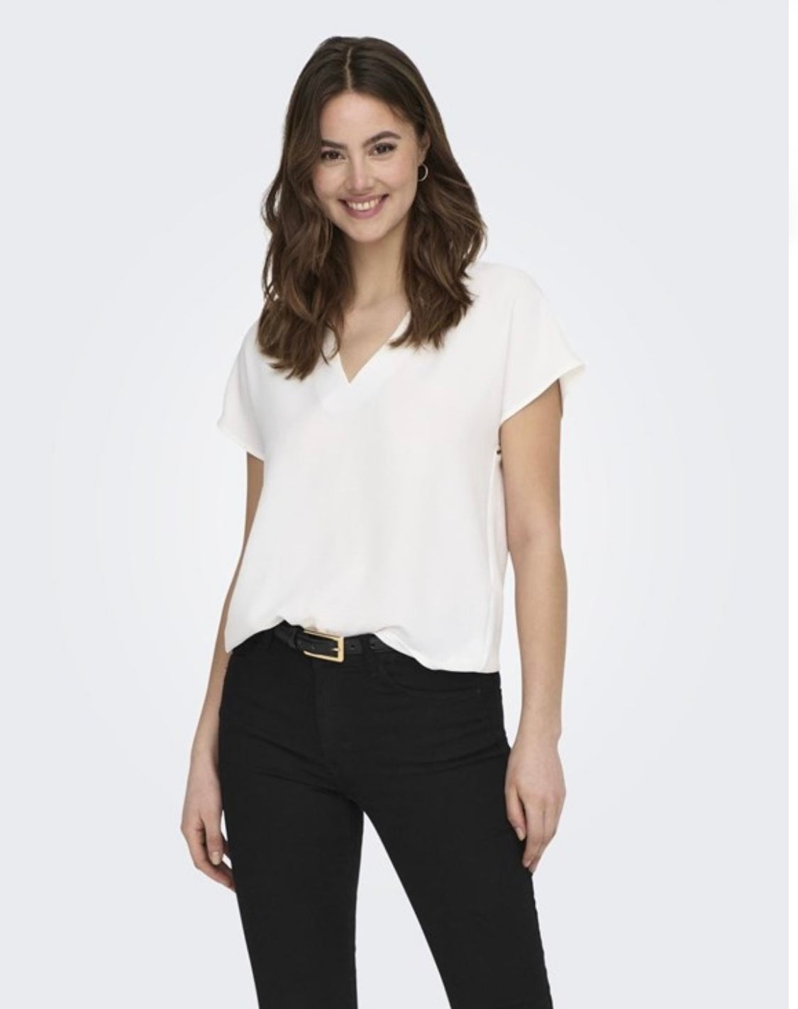 JDY - LION S/S TOP - CLOUD DANCER