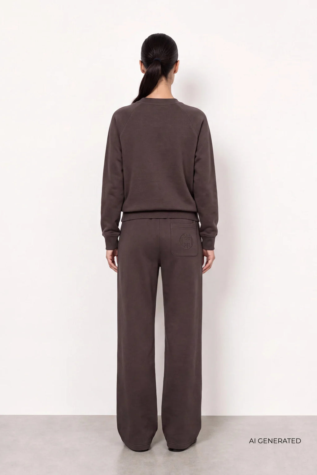 LEVETÉ ROOM - NUKA SWEATSHIRT 301742 - DARK BROWN