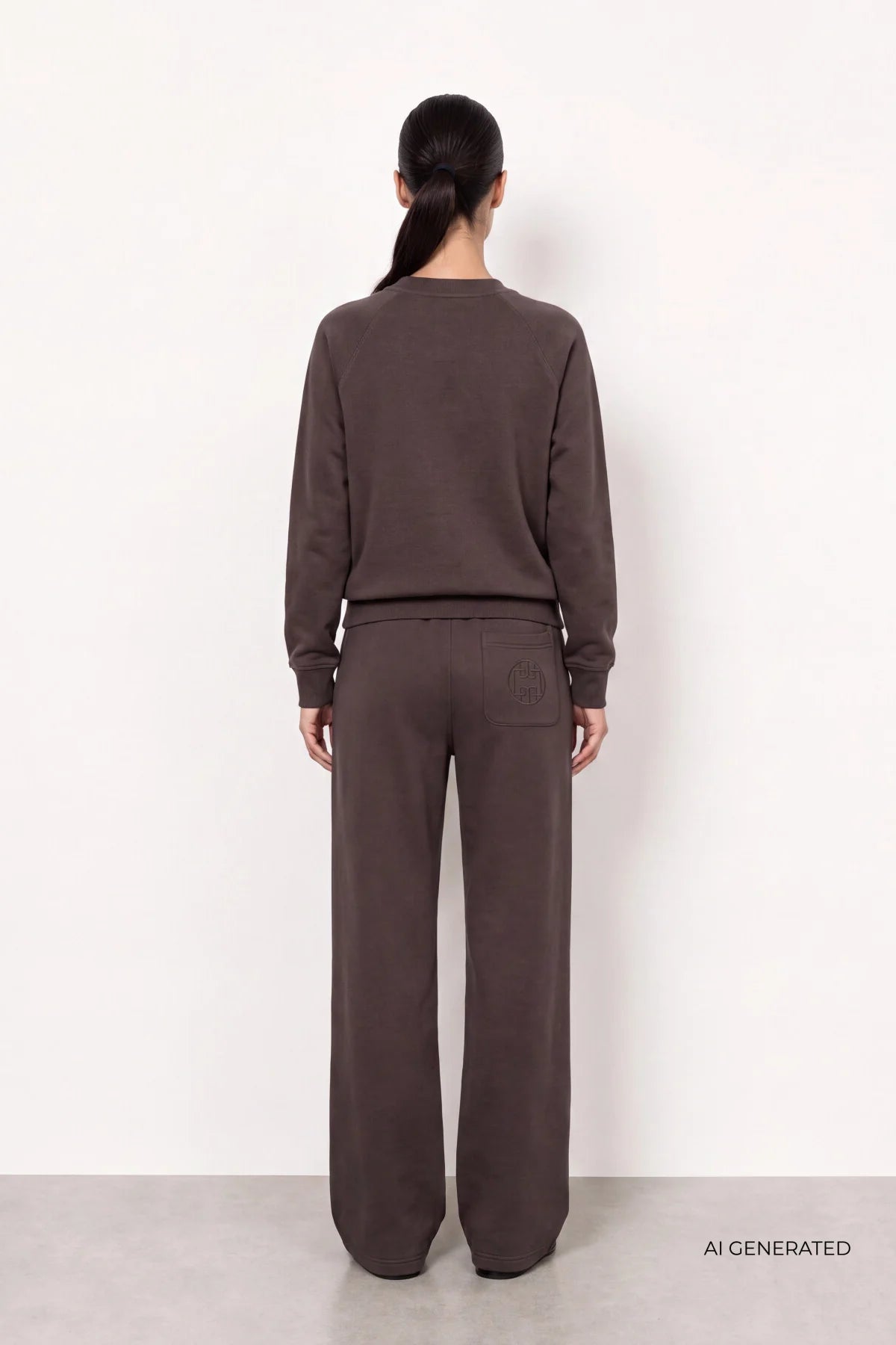 LEVETÉ ROOM - NUKA SWEATSHIRT 301742 - DARK BROWN