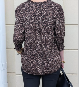 ONLY - RAYA 3/4 SHIRT - SILVER MINK/ANIMAL