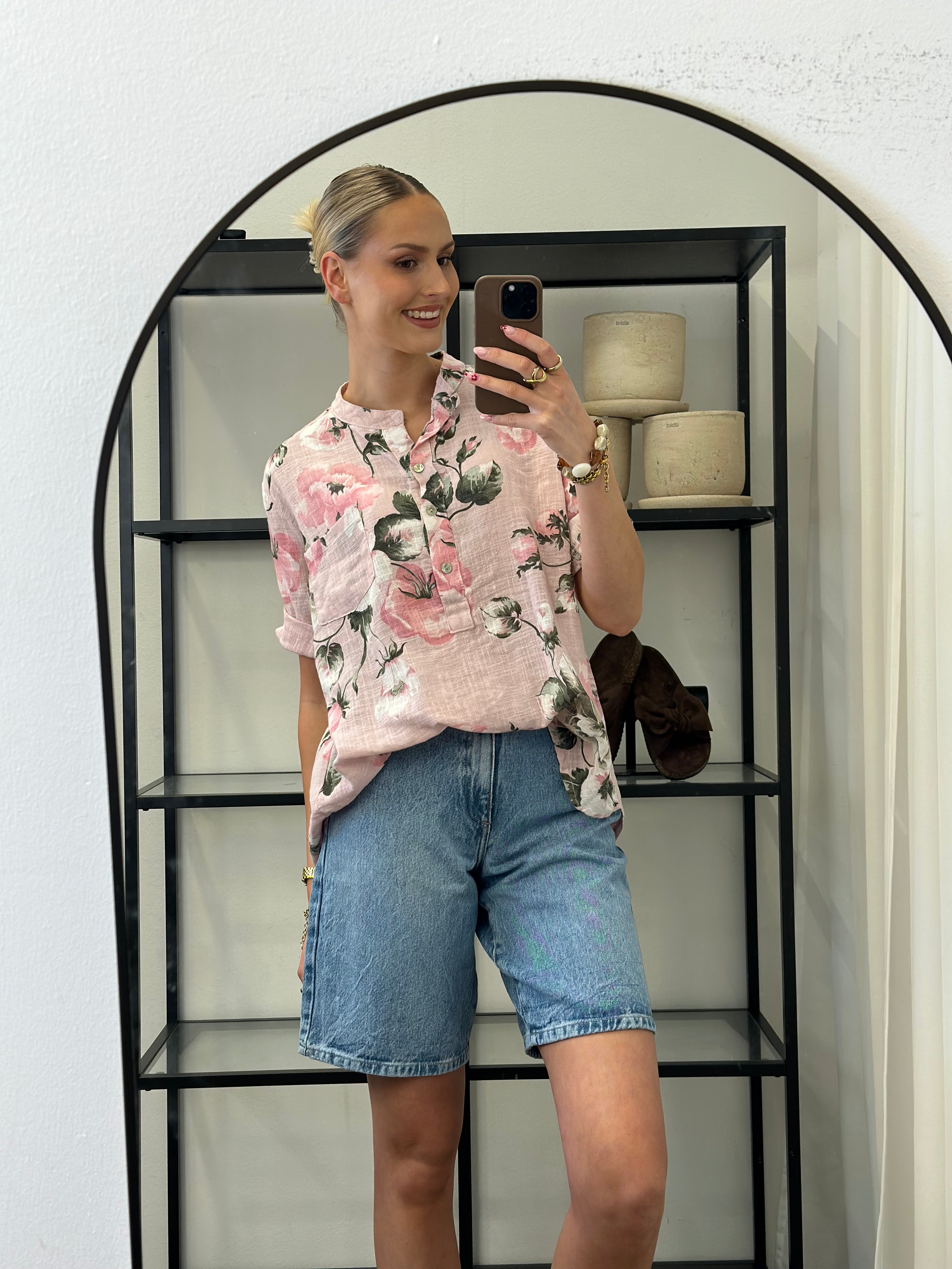 JÖRLEVIK - FLOWER BLUSE - ROSA