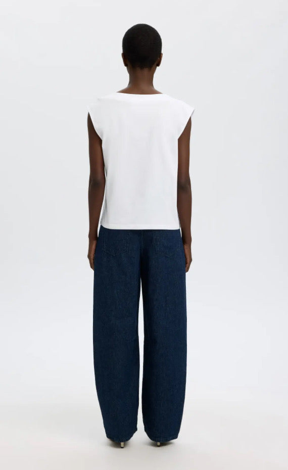 SELECTED FEMME - CALLI SL TOP - BRIGHT WHITE