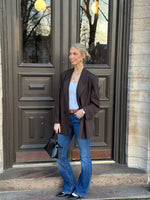 Ladda upp bild till gallerivisning, ONLY -  ALDEN LIFE L/S OVS PINSTRI BLAZER - MOLE
