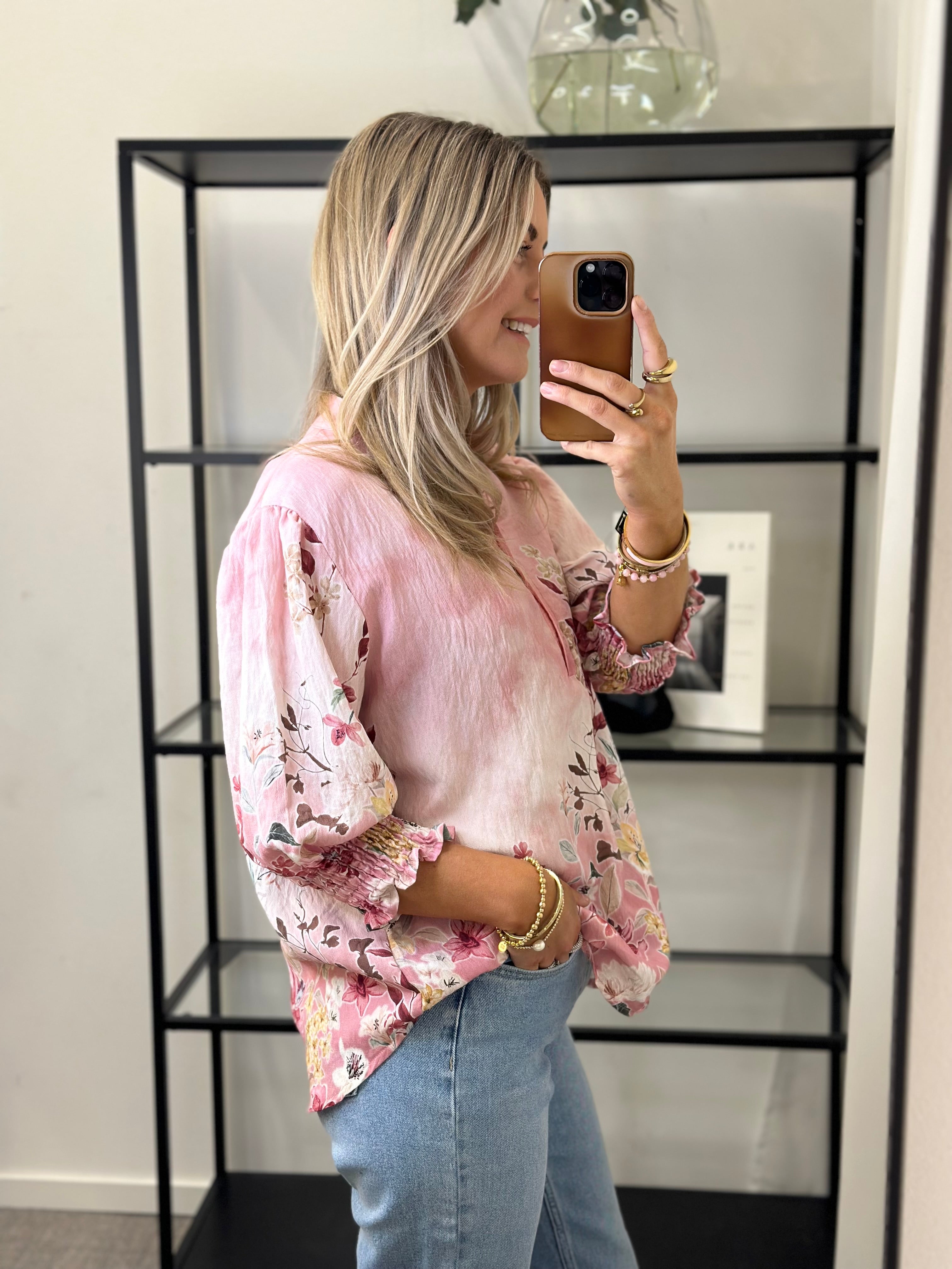 MOONDUST - BELLA FLOWER SPRING BLOUSE - PINK