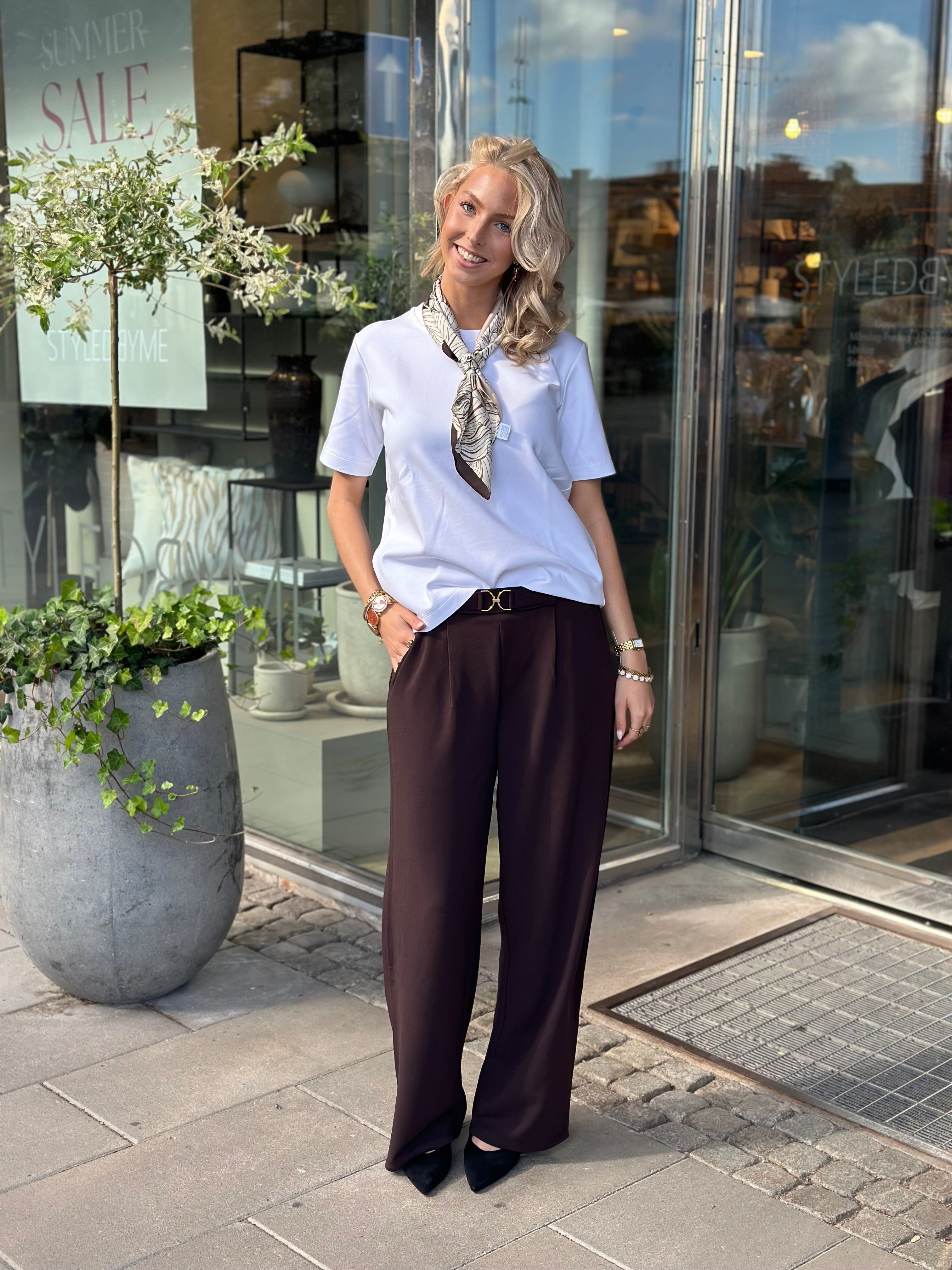 JDY - GEGGO LIFE BELT PANT - COCOLATE TORTE/BELT