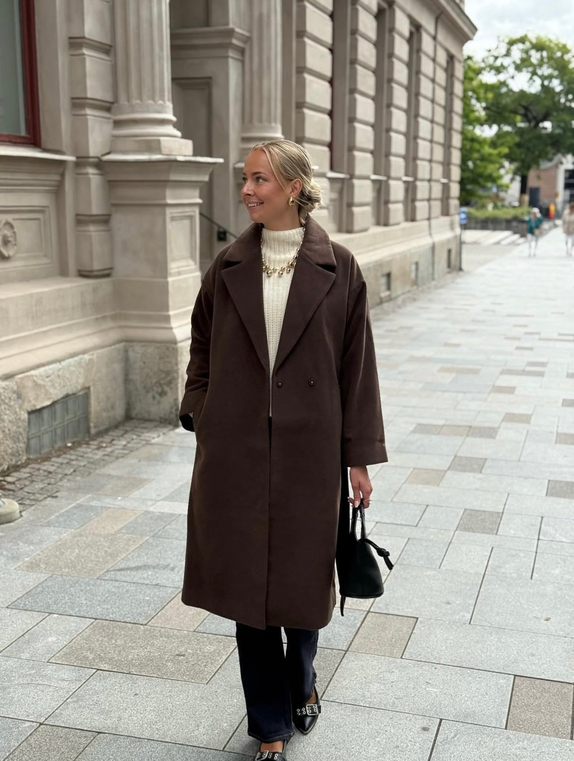 SOAKED - RUBIE BELTED COAT - HOT FUDGE 190913