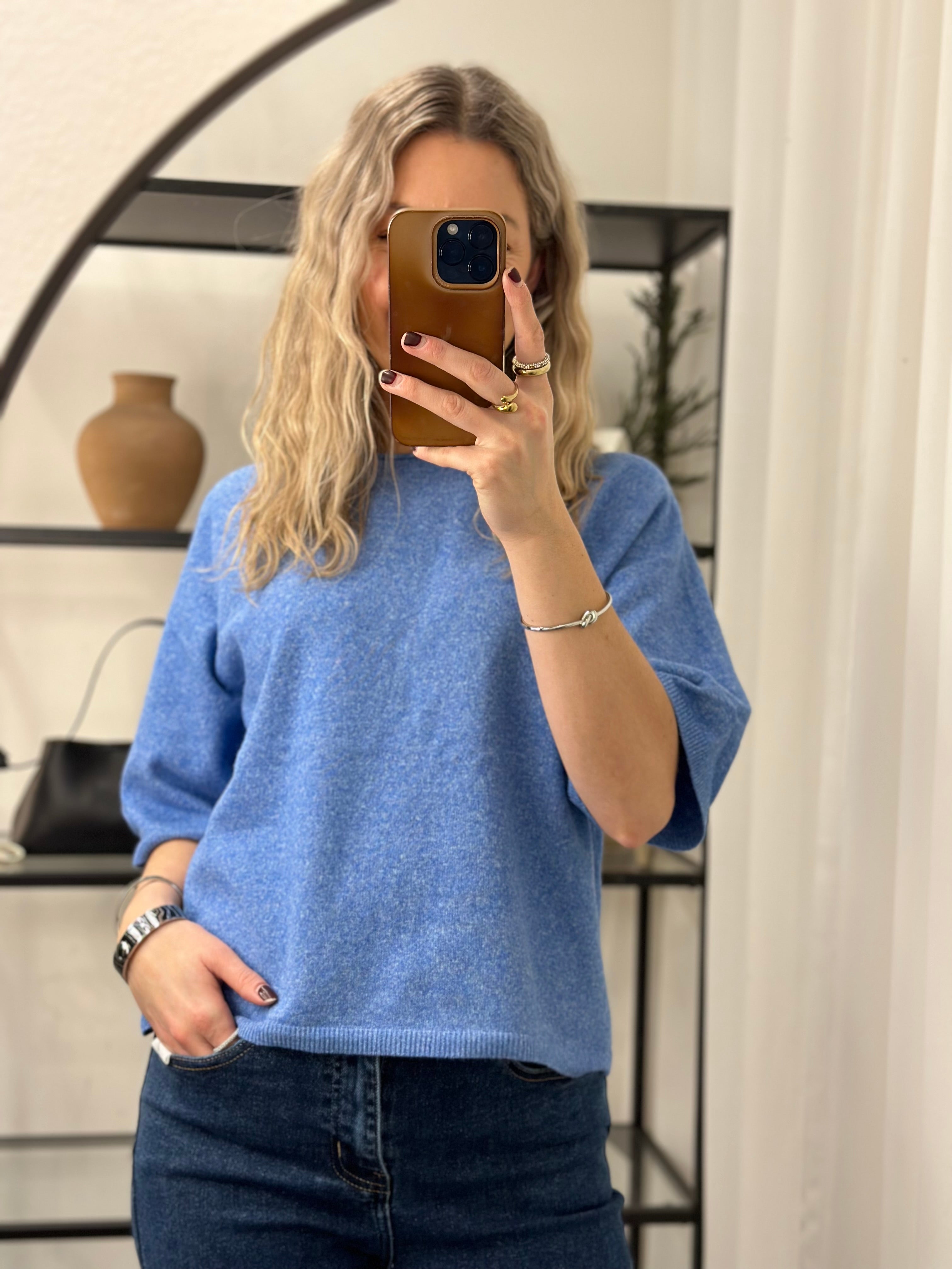 ONLY - LOYAL 2/4 O-NECK - ULTRAMARINE/MELANGE