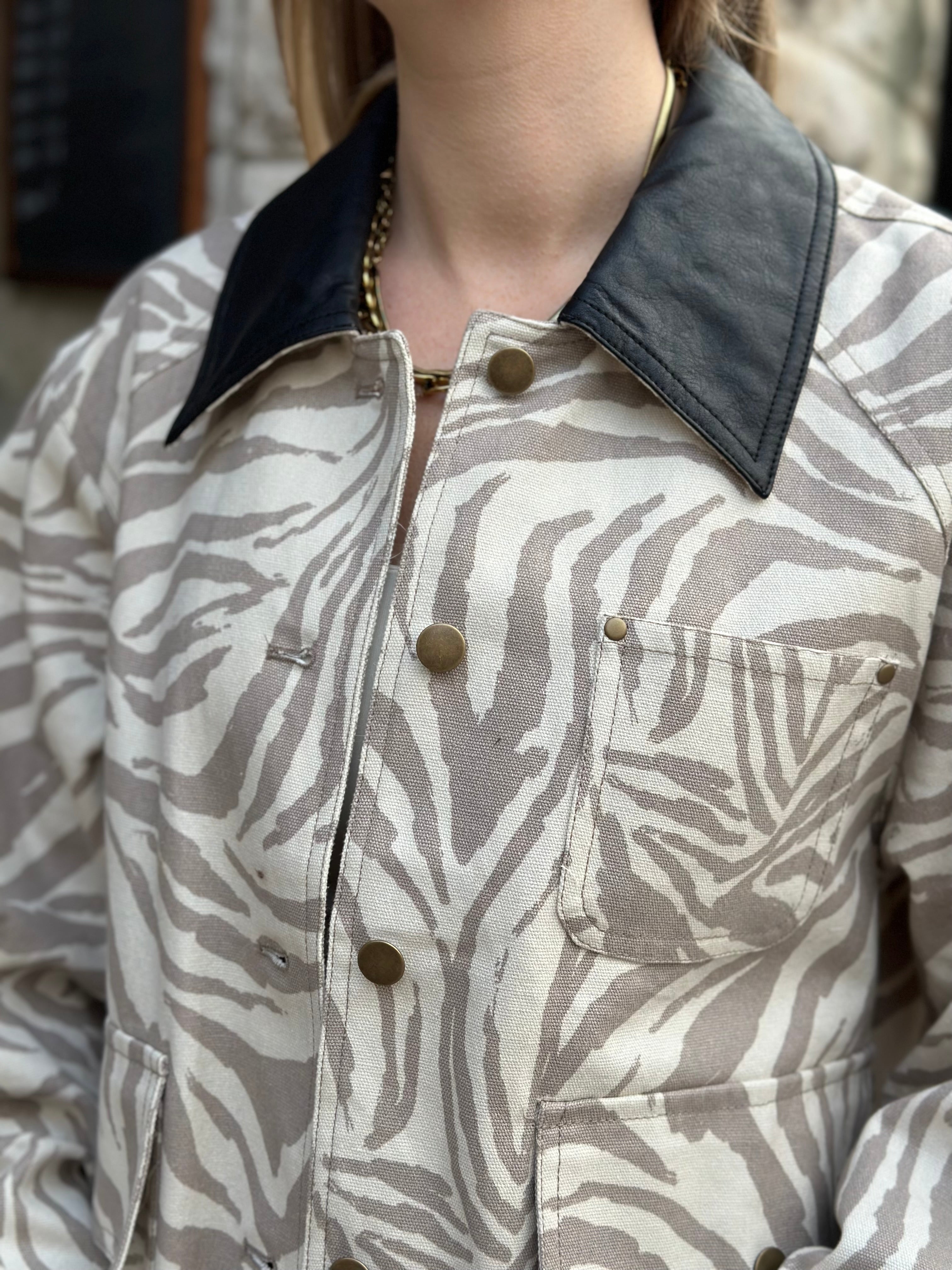 SOAKED NATALIE JACKET - WASHED DOWN WHITE PEPPER