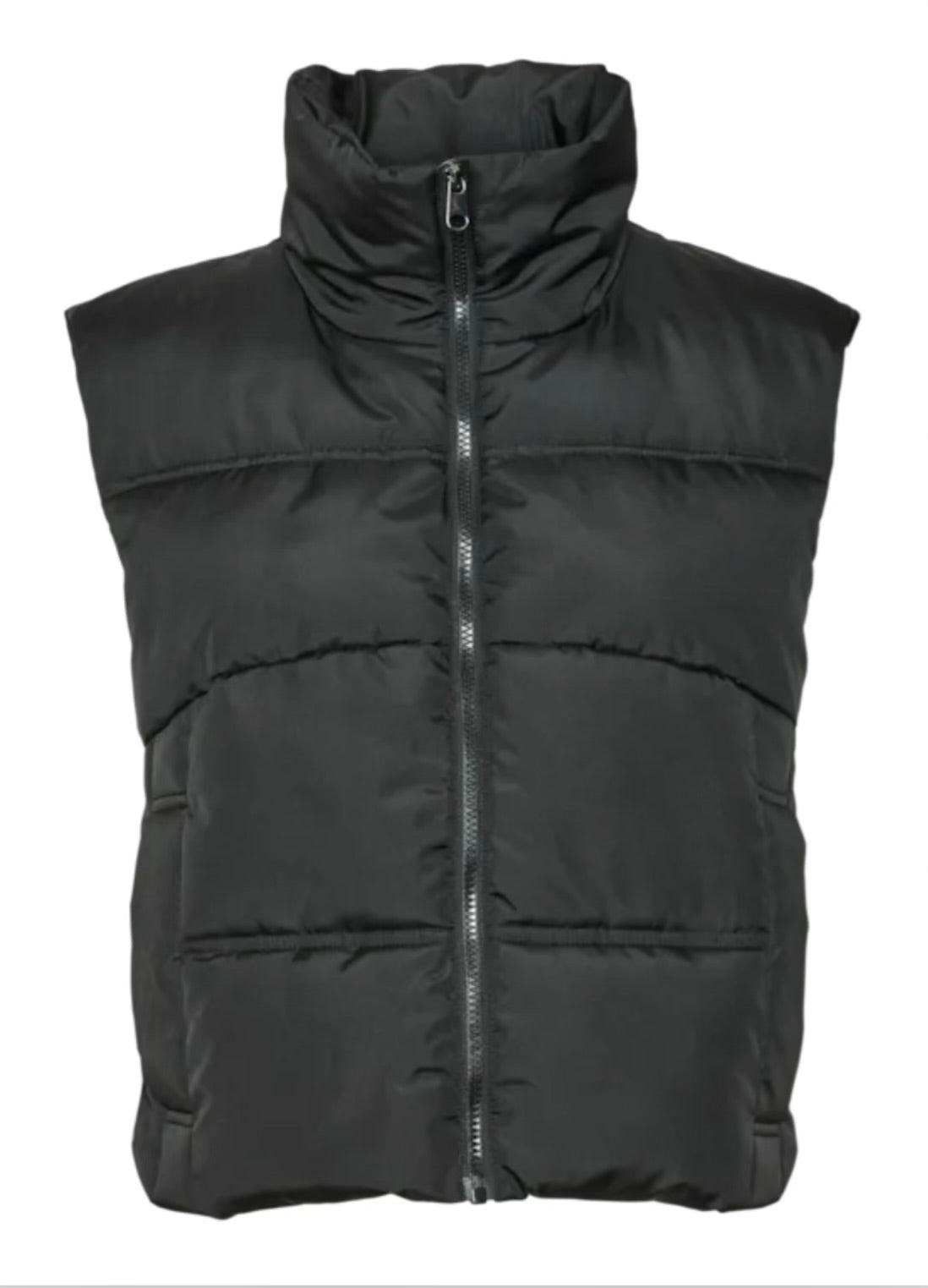 VERO MODA - KLEA SHORT WAISTCOAT - BLACK