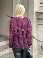 Ladda upp bild till gallerivisning, SOAKED - HARIETTA FRILL BLOUSE - WINETASTING
