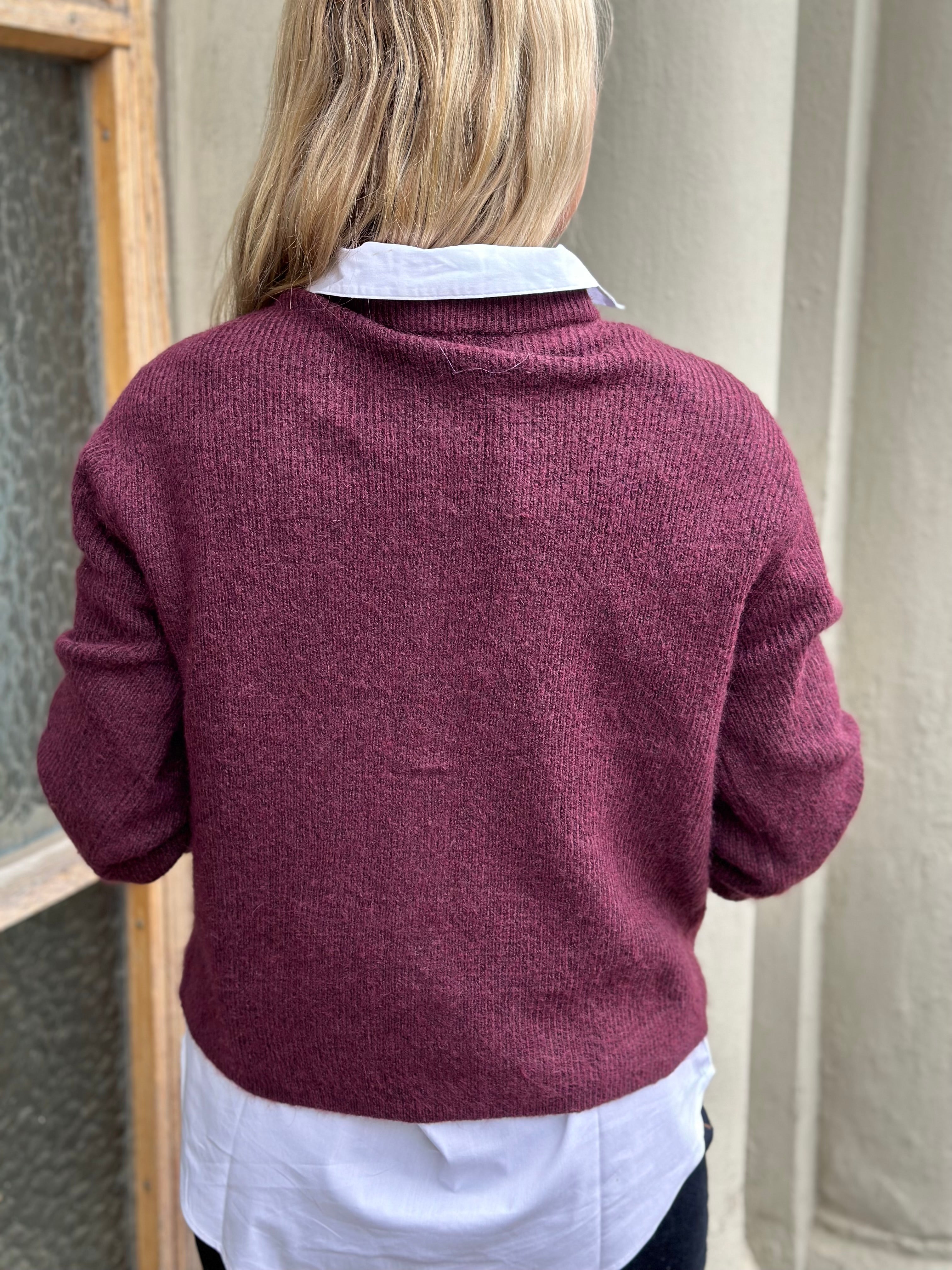 JDY - LUMI LIFE L/S BUTTON CARDIGAN - FIG MELANGE