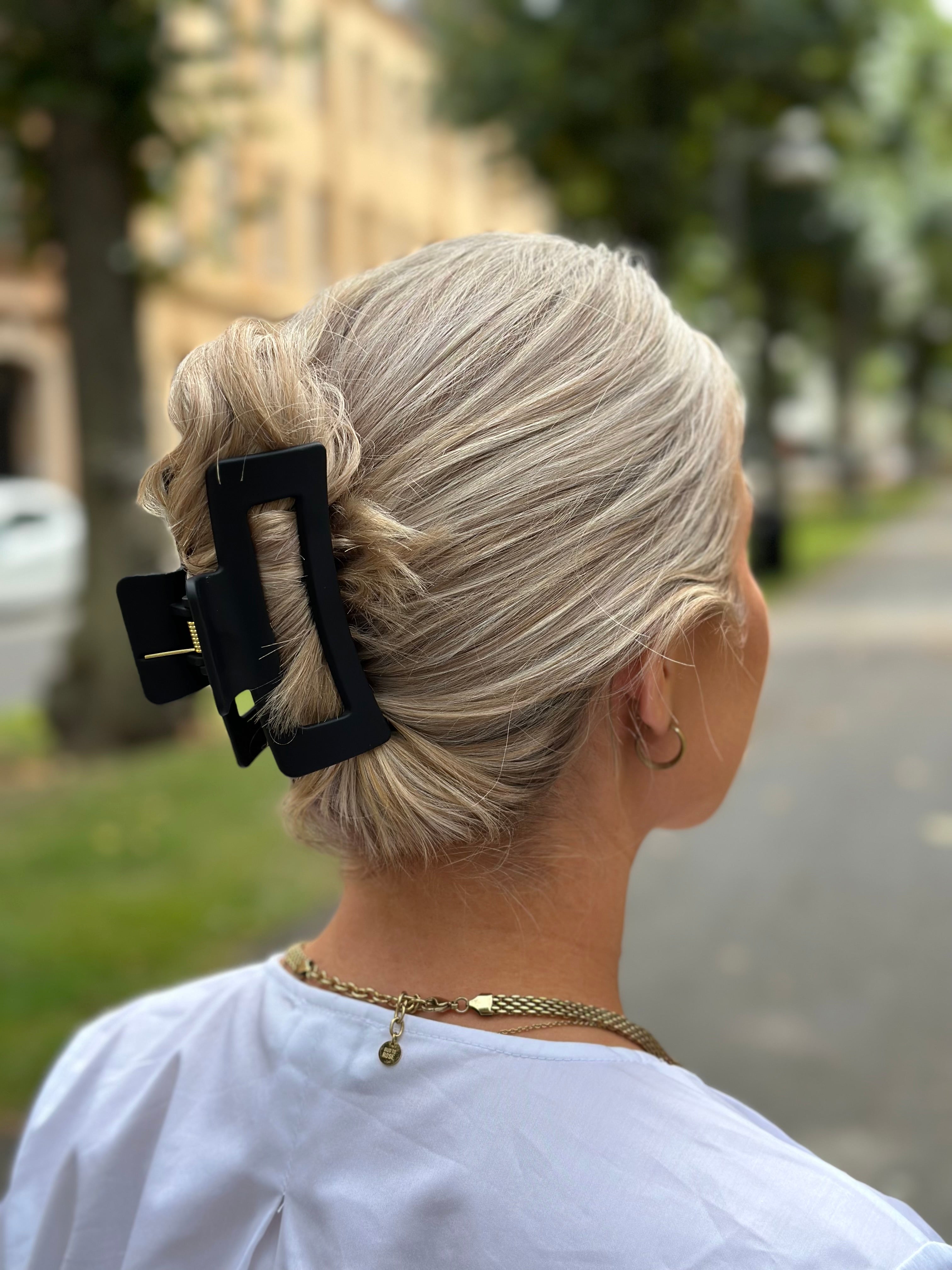 STELLA DETAILS - HÅRKLÄMMA TILDE 10,5 cm - BLACK