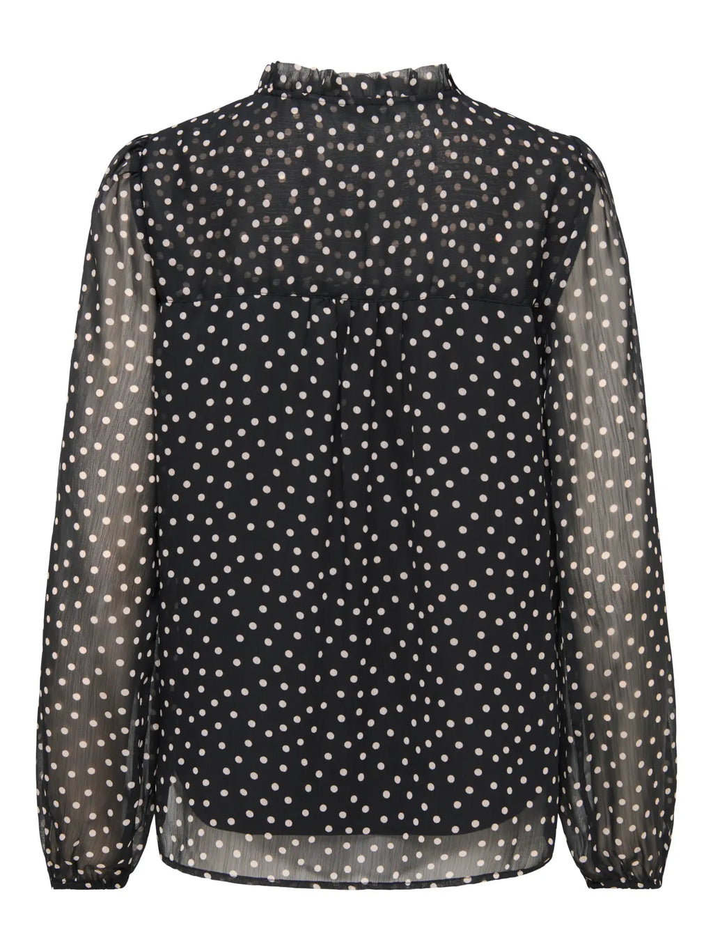 ONLY - DITSY L/S BLOUSE - BLACK/DOTS