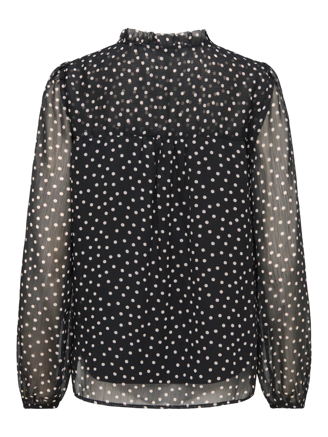 ONLY - DITSY L/S BLOUSE - BLACK/DOTS
