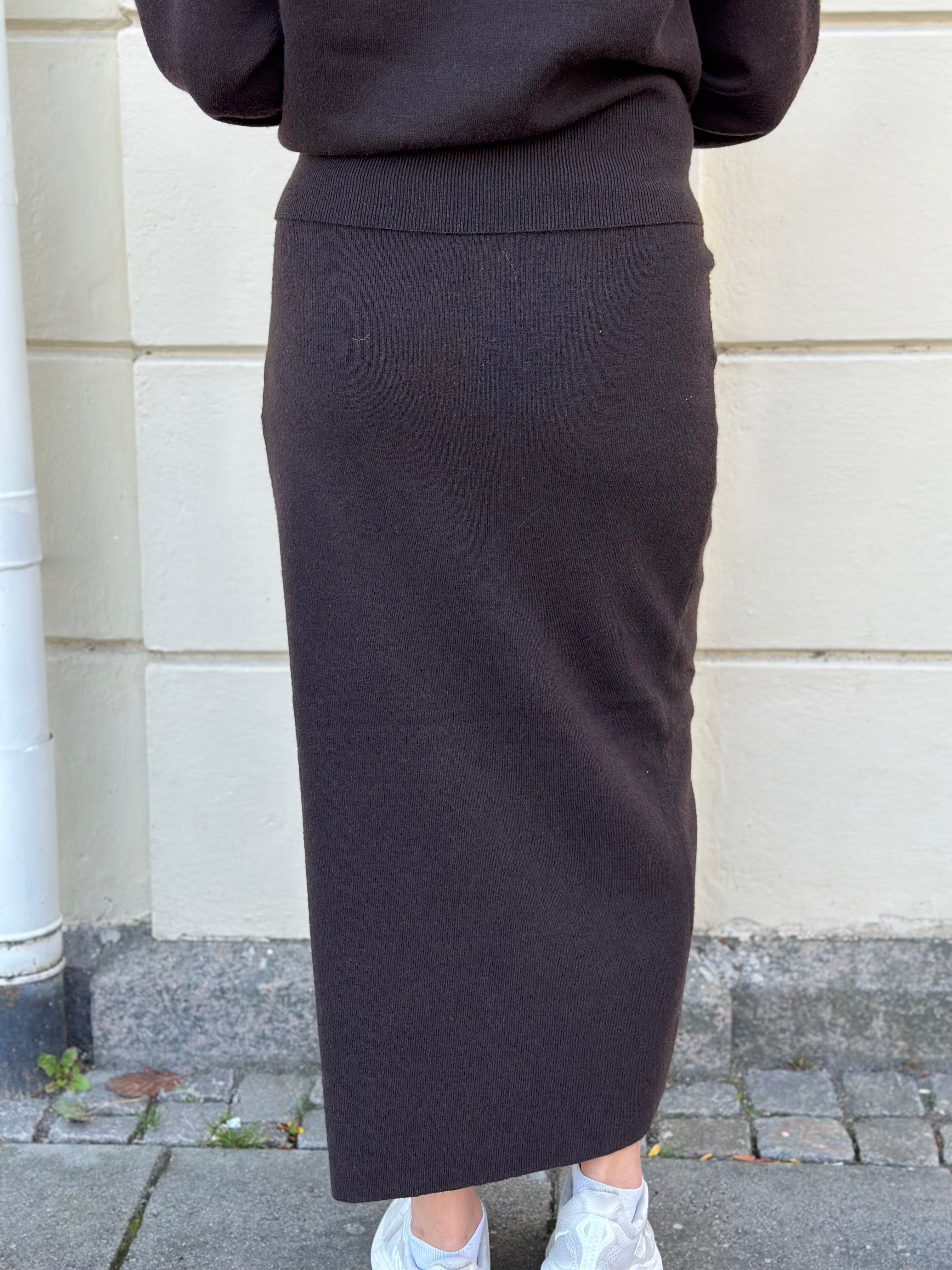 VEROMODA - KACY NW DRAPE ANKLE SKIRT - COKOLATE TORTE