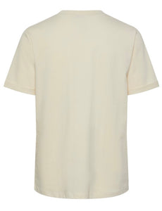 PIECES - RIA SS FOLD UP SOLID TEE - BIRCH