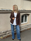 PIECES - BOZZY LOSE BLAZER - HOT FUDGE
