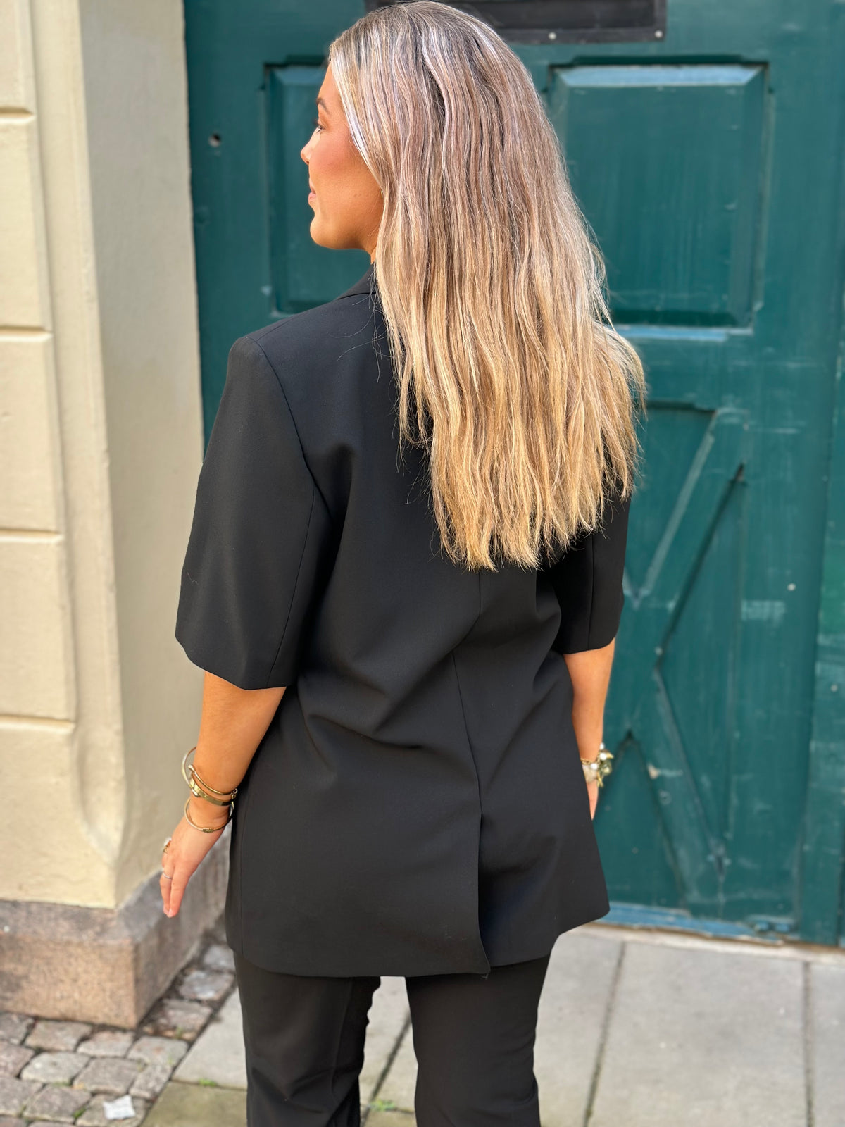 SELECTED FEMME - RITA SS RELAXED BLAZER - BLACK