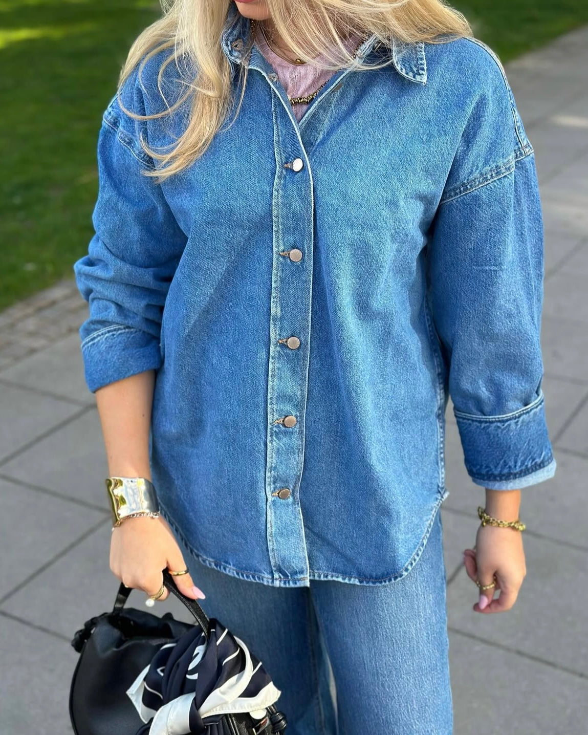 ONLY - SOPHIE L/S OVERSIZED JACKET DENIM - MEDIUM BLUE DENIM