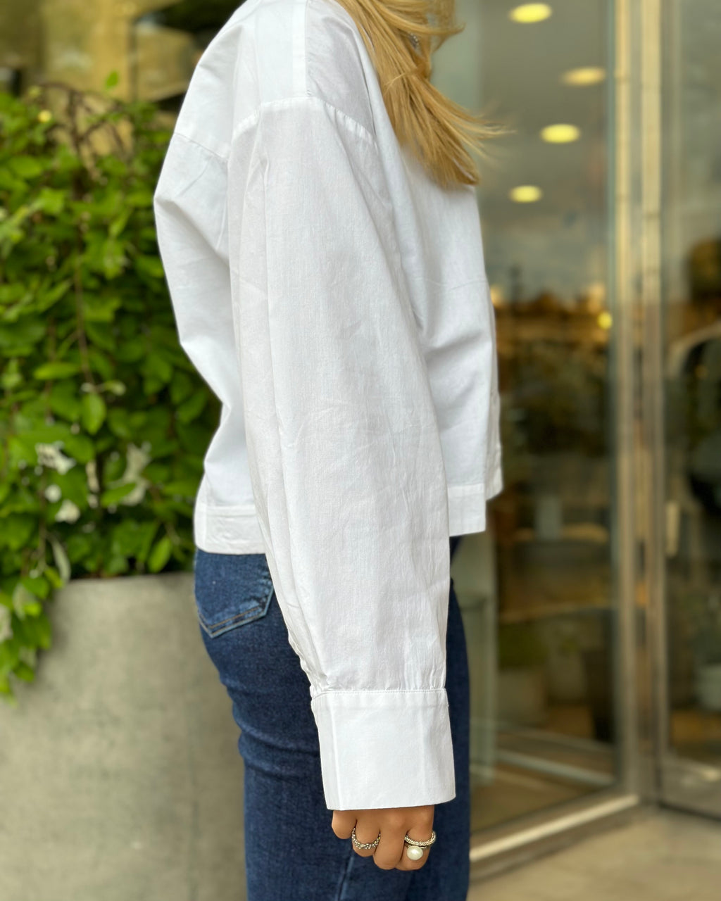 SELECTED FEMME - FASTHA LS CROPPED BOXY SHIRT - BRIGHT WHITE