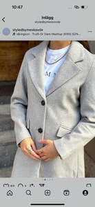 VEROMODA - FORTUNESARA LONG COAT - SILVER MINK/ MELANGE