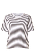 Ladda upp bild till gallerivisning, SELECTED FEMME - ESSENTIAL SS STRIPED BOXY TEE - DELICIOSO/BEIGHT WHITE
