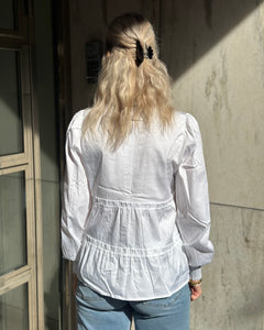 LEVETÉ ROOM - ISLA SOLID BLOUSE - WHITE