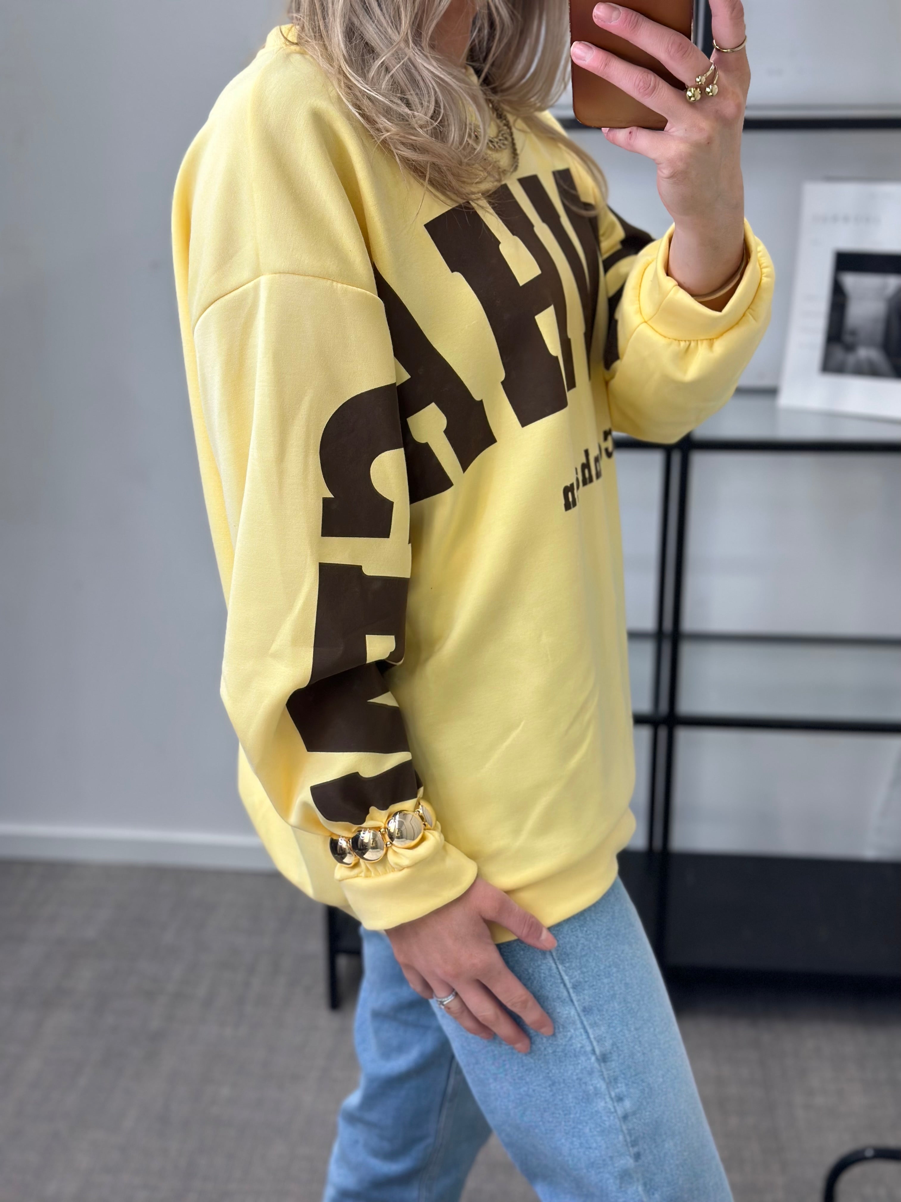 MARTA - HIBISCUS SWEATSHIRT 22659 YELLOW/MORO
