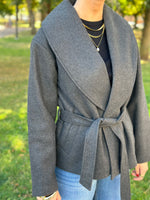 Ladda upp bild till gallerivisning, ONLY - AUGUSTA LIFE SHORT COAT - DARK GREY MELANGE
