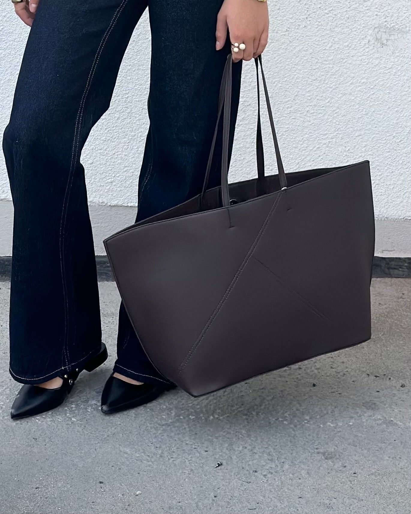 VERO MODA - ALLISON SHOPPER BAG - CHOCOLATE TORTE