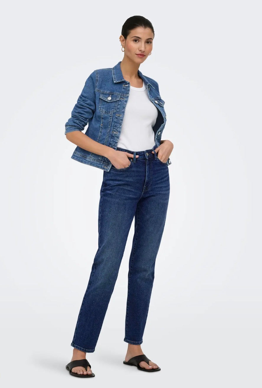 ONLY - EMILY STRETCH HW 1536560 - DARK BLUE DENIM