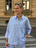 ONLY - AUGUSTA SHIRT - CLOUD DANCER/ BLUE STRIPES