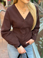 Ladda upp bild till gallerivisning, JDY - PRIME LIFE L/S VN FITTED CARDI - FUDGE
