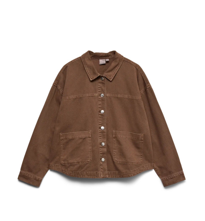 VEROMODA - JAMIE LS DENIM SHACKET - CARAFE WASHED