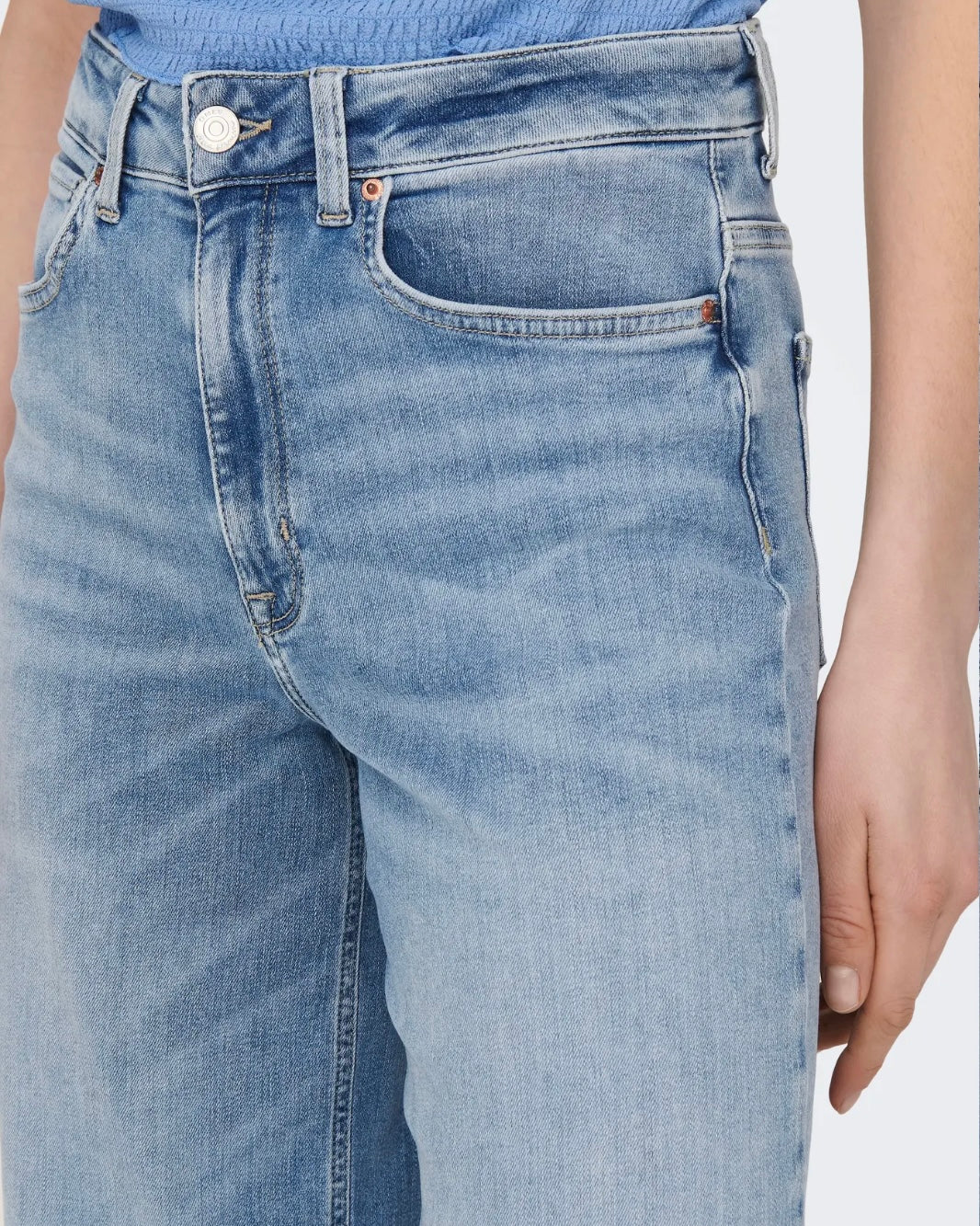 ONLY - MADISON BLUSH HW WIDE DENIM CRO371 - LIGHT BLUE DENIM