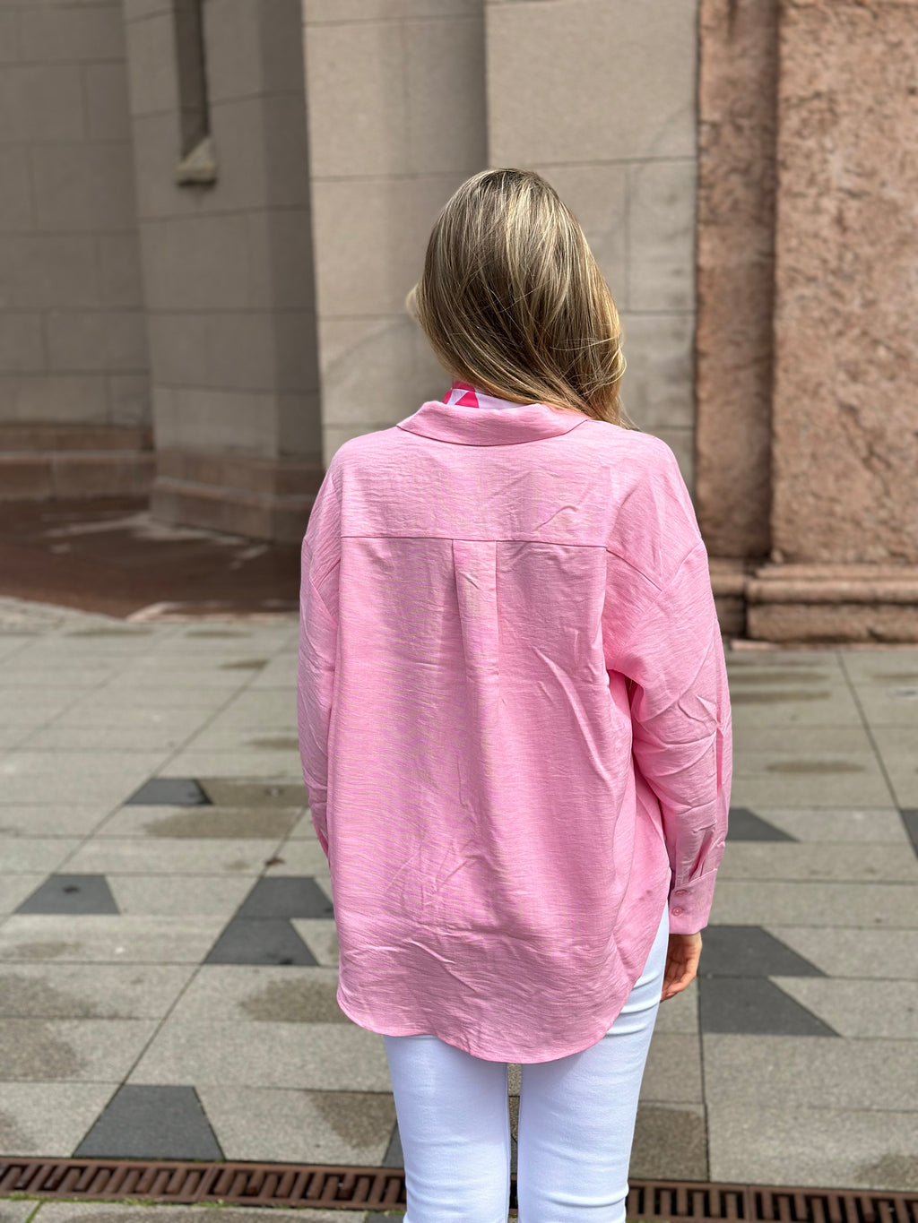VEROMODA - MELANEY QUEENY LS SHIRT - PRISM PINK