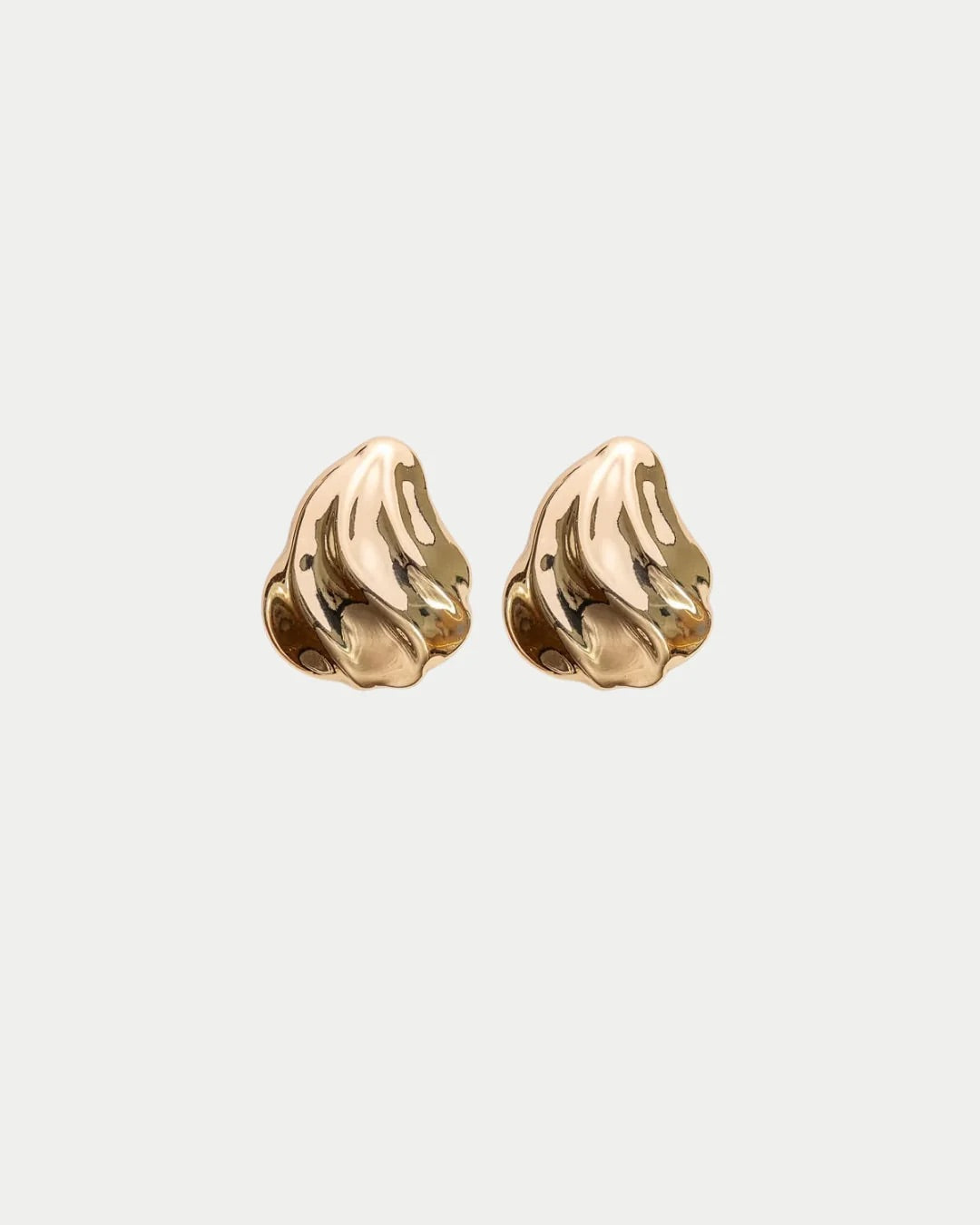 BOW19DETAILS - SWIRL EARRINGS - GULD