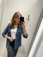 Ladda upp bild till gallerivisning, PIECES - BOSELLA 3/4 BLAZER - OMBRE BLUE
